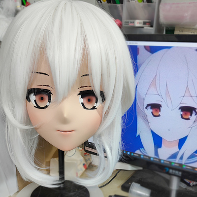 (GLA024)Customize Character'! Female/Girl Resin Full/Half Head With Lock Anime Cosplay Japanese Animego Kigurumi Mask (GLA024)Customize Character'! Female/Girl Resin Full/Half Head With Lock Anime Cosplay Japanese Animego Kigurumi Mask